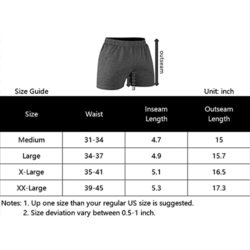 Palglg Mens Bodybuilding Workout Shorts 5" Inseam With Pockets Pln Black L #TOP5