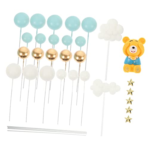 SAFIGLE 5 Conjuntos De Linha De Bolo Decoração Azul Toppers De Bolo Conjunto De Decoração Rosa Maqui