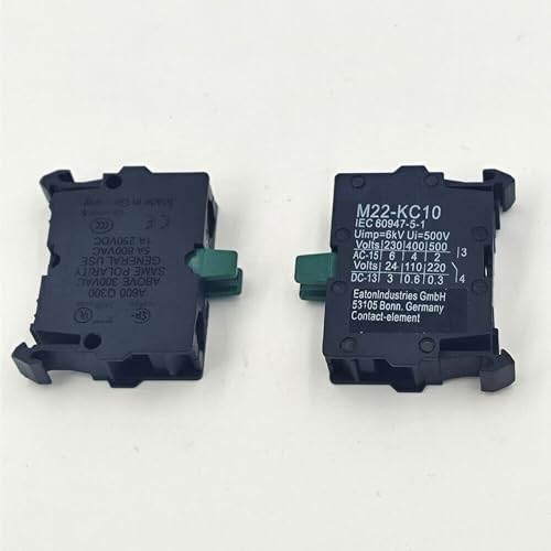 2PCS M22-K10 Contact Block for Eaton M22K10 - Pack of 2