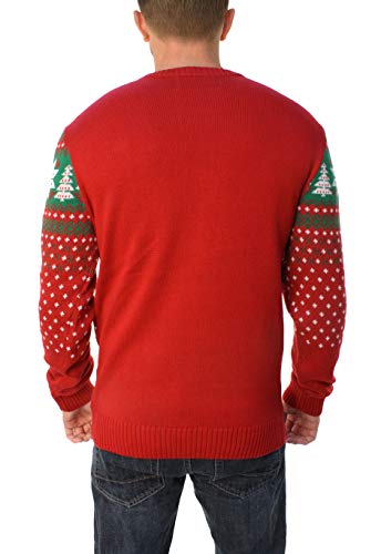 UglyChristmasSweater Men's Assorted Light-up Xmas Crew Neck Sweaters with Multi-Colored Led Flashing Lights3