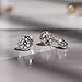 Solid 14K White Gold Earrings Men Women 5mm Round CZ Stone 1 CTW Bezel Studs Screwback Stud Earrings