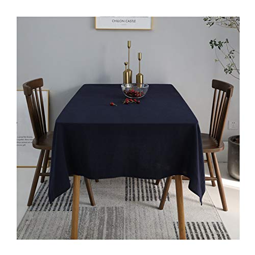 Nappe polyester 90x140cm bleu foncé moderne pour table - 2