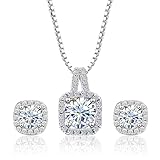 Lukovee Set de Joyería para Mujer con Caja de Regalo, Juego de 3PCS Collar y Aretes para Mujer con Zirconia Cúbica,...