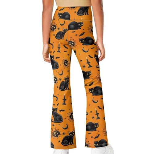 Image of Girls Flare Leggings Cute Bell Bottoms for Teen Girls Wide Leg Sweatpants for 5-14 T