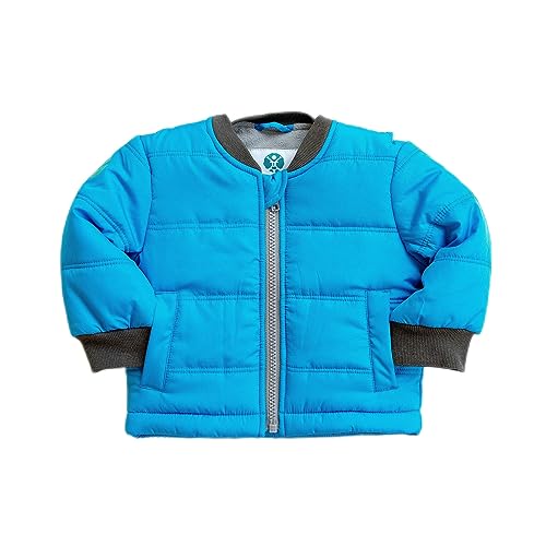 Buckle Me Baby Winter Coat, Proven Safe Car Seat Winter Jacket/Winter Coat for newborn, toddler girls, toddler boys, as seen on Shark Tank, 24 Months, Light Blue - Grey Interior
