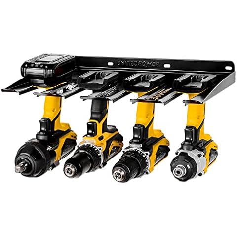 UNITEDPOWER Electric Drill Storage Rack, Holds 4 Drills, 2022 Upgraded Wall Mounted Power Tool Organizer for Workshop, Shed, Garage, Home (Drill Rack) Cover