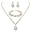 D-3 Pack Gold Necklace Bracelet Earrings