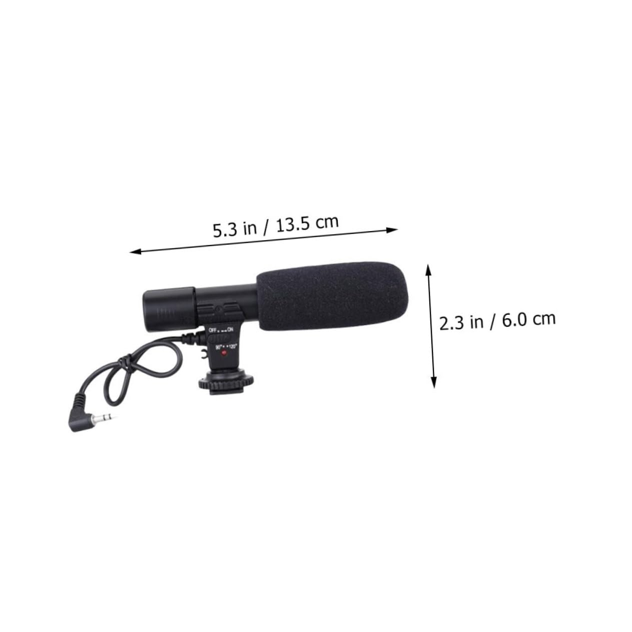 NUOBESTY Micrófono De Cámara Profesional para Entrevistas y Grabación DSLR Portátil Alta Sensibilidad Montaje Seguro y Amplio Rango De Captación y Creadores De Contenido Exteriores