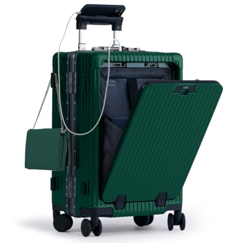 Nobl Travel Carry on Luggage, Zipperless Aluminum Frame, TSA Locks