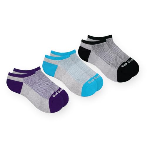Image of Ecosox Bamboo Viscose Unisex Casual Footie 3 Pairs No Show Made in USA
