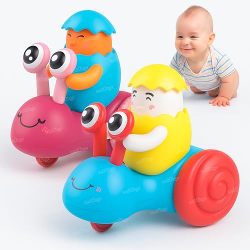 Image of Zest 4 Toyz Press and Go Toy Car for Kids Toys Push and Go Vehicle Press and Go Toys for Kids (Snail Theme) Birthday Gift for 1 Year+ (Pack of 2) Random Color Dispatch