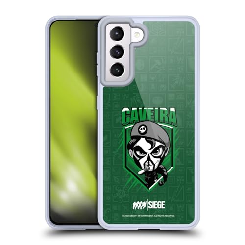 Coque Samsung Galaxy S21 5G Rainbow Six Siege Caveira Chibi en gel compatible MagSafe