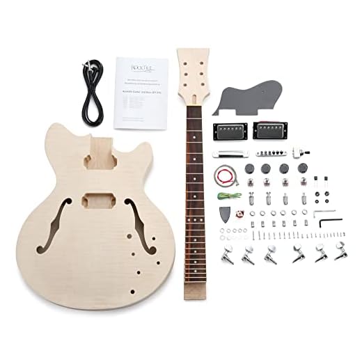 Fai Da Te Kit Rocktile Fai-da-te HB Chitarra Elettrica - Kit Fai-da-te HB-Style - Corpo: Paulownia - Manico: Acero avvitato - Tastiera: Blackwood