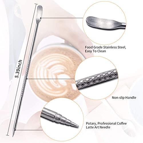 iHeartYard Espresso Milk Frothing Pitcher, 20OZ/600ML Stainless Steel Milk Frother Cup with Decorating Art Pen for Espresso Machine