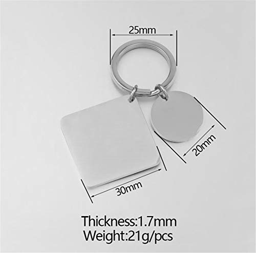 LiFashion Personalized Bible Verse Keychain,Stainless Steel Customized Engrave Bible Verse Cross Dog Tag Christian Keyring2