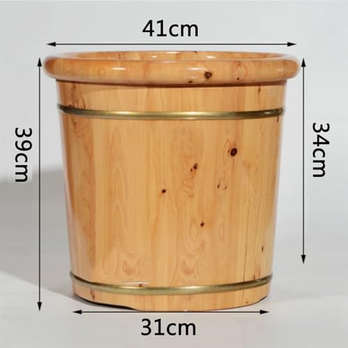 Foot Bath en Bucket with Universal Wheels, Cedar Foot Spa miniatura 7