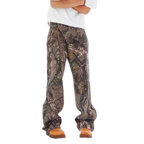 Men's Camouflage Pants Gothic Hip-hop Workwear Pants Straight Leg Loose Casual Pants y2k Pants Men's Style