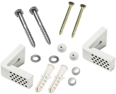 Taps2Traps® Angled Floor WC Toilet Pan/Bidet Side Fixing Bathroom Fitting Kit Inc Brackets