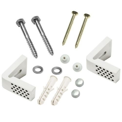 Taps2Traps® Angled Floor WC Toilet Pan/Bidet Side Fixing Bathroom Fitting Kit Inc Brackets