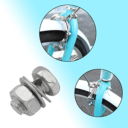 DGHAOP 8Pcs Brake Cable Regulator Clamp 26 Square Head Sliver Lock Screw Bolt Locking Screw with Nuts for Bicycle Power Bike Mountain Bike Brake Line - Thumbnail 6