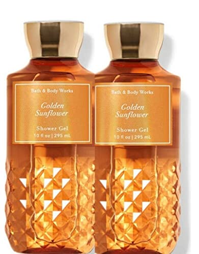 Bath and Body Works Golden Sunflower Shower Gel Gift Sets 10 Oz 2 Pack (Golden Sunflower)