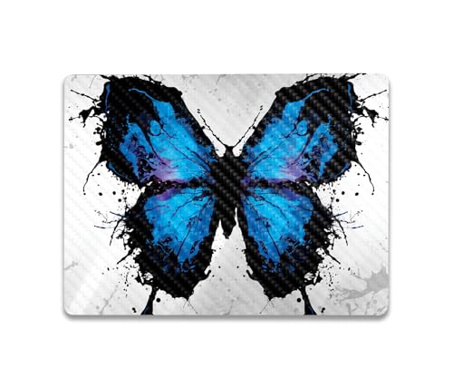 Image of MightySkins Carbon Fiber Skin Compatible With Microsoft Surface Laptop Go 3 (2023) Full Wrap Kit - Butterfly Splash | Protective, Durable Textured Carbon Fiber Finish | Easy To Apply | Made in the USA