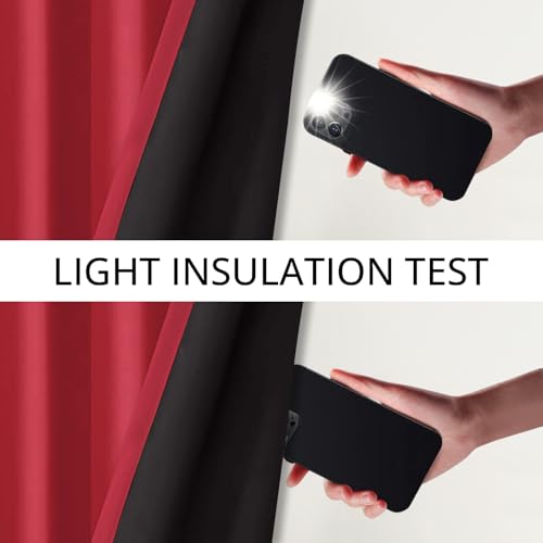 Image of Cloth Fusion 100% Blackout Window Curtains 5 Feet Long Set of 2 with Blackout Lining, Double Layer Room Darkening Parda with Stainless Steel Grommets for Home Decor (5x4 Feet, Viva Magenta)