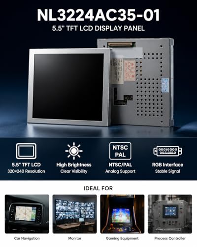 Image of NL3224AC35-01 5.5 inch TFT LCD Screen Display Panel for NEC Industry Machine Car navigations Monitors 320x240 Analog NTSC /PAL Mode RGB Interface