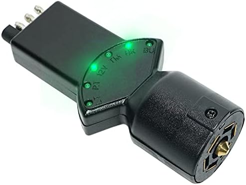 Oyviny 4 Pin and 7 Pin Trailer Light Tester with LED Indicators,7 Pin Trailer Plug Tester for RV Truck Test Trailer Circuits