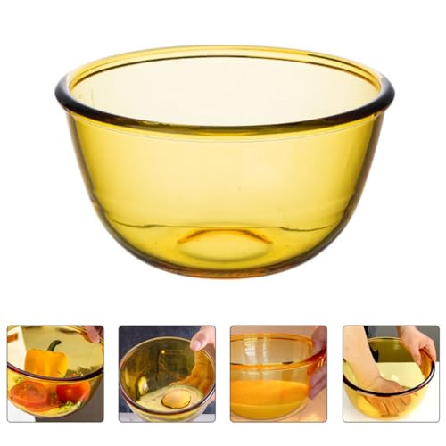 Cuenco de cristal amarillo para cocina, un obsequio práctico de vidrio de borosilicato 8