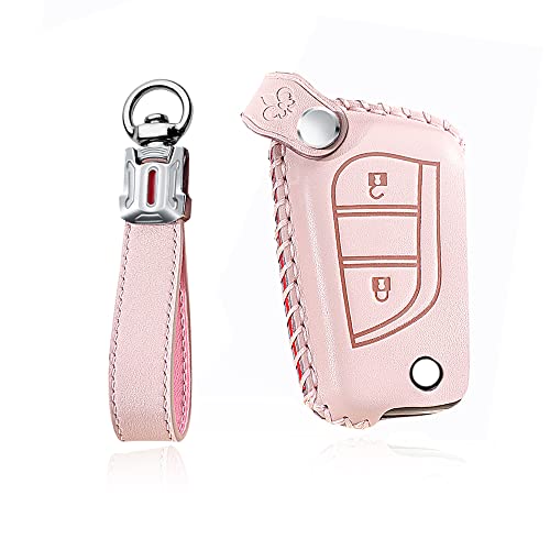 Funda para Llave de Coche Rosa Plegable con 2 Botones 4