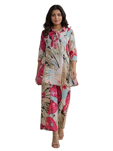 Image of Leriya Fashion Kurta Sets for Woman | Co ord Set for Women Stylish | Kurti Set for Woman | Short Kurti for Women | Kurtis | Ethnic Jaipuri Straight Kurta Set with Palazzo Pants | Salwar Suit for Party Outfits