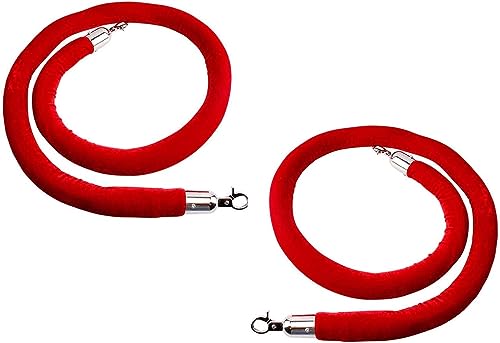 Barrières de sécurité pour enfants en corde de velours rouge chic de musée