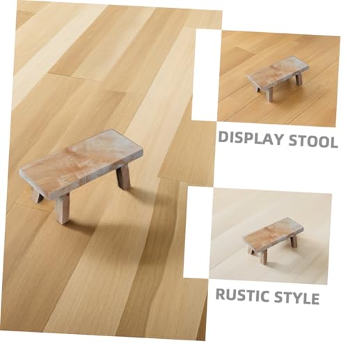 Taburete de Madera Minimalista Versátil y Soporte de Escritorio Natural 5