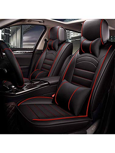 Image of Pegasus Premium PU Leatherite Car Seat Cover for Hyundai Elite -i20 (2014-2020)(Set of Front & Rear Seat Cover Only) (Black-Red)