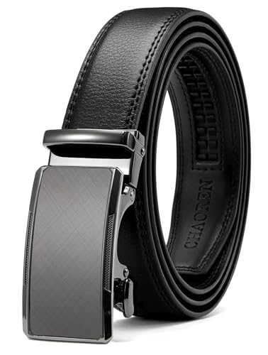 Image of CHAOREN Mens Dress Belt - Mens Ratchet Belt Leather for Dress Pant - Micro Adjustable Belts Fit Everywhere