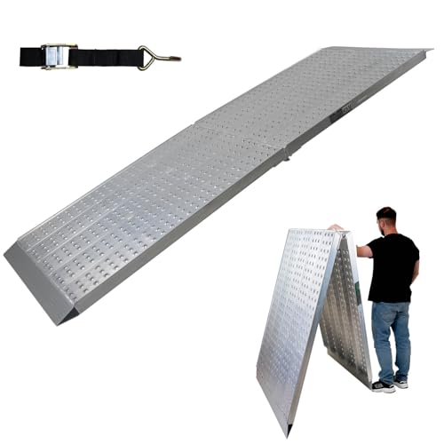TRUTZHOLM 1 x Auffahrrampe Alu klappbar 300 x 70 cm extrabreit 400 kg Tragkraft Rampe Verladerampe Eventrampe