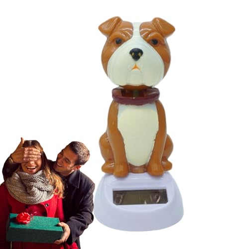 Generico con animali - Giocattolo da cruscotto alimentato, simpatico ornamento per cani, statuetta a testa mobile | Display per decorazioni per auto divertenti e resistenti per gli amanti de
