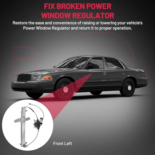 Image of BDFHYK 741-664 Power Window Regulator with Motor Front Left for 1992-2011 Crown Victoria 1992-2010 Mercury Grand Marquis 2003-2004 Mercury Marauder 2005 2006 2007 2008 2009 2010 2011