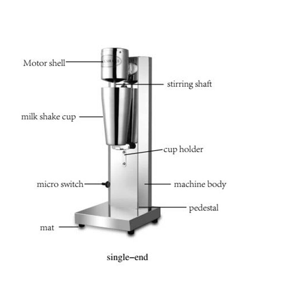 Mixeur à boissons, shaker, mélangeur de boissons, 650 ml, blender électrique, milkshake, 180 W, protéines, smoothies, blancs en neige, milkshakes et cocktails
