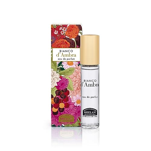 Helan, Bianco d'Ambra - Profumo Donna con Note Sensuali Speziate, Eau de Parfum Femminile con Iris e Felce, Profumi Donna Leggeri Fragranza Muschiata con Incenso, Durata 4-5 Ore, Made in Italy, 10 ml