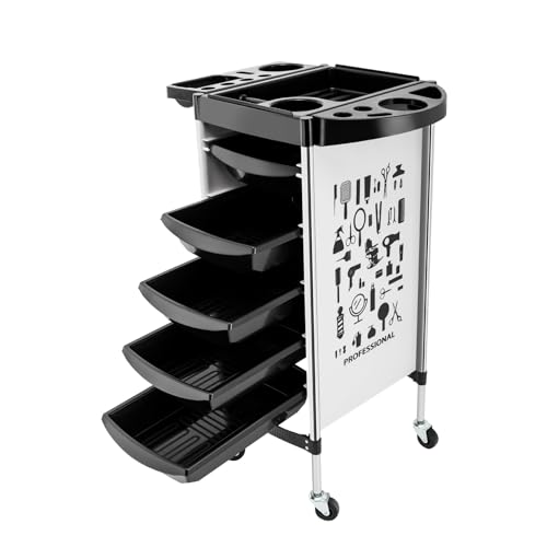 TouSuaRSi SCD Friseurwagen Salon Rollwagen Grau