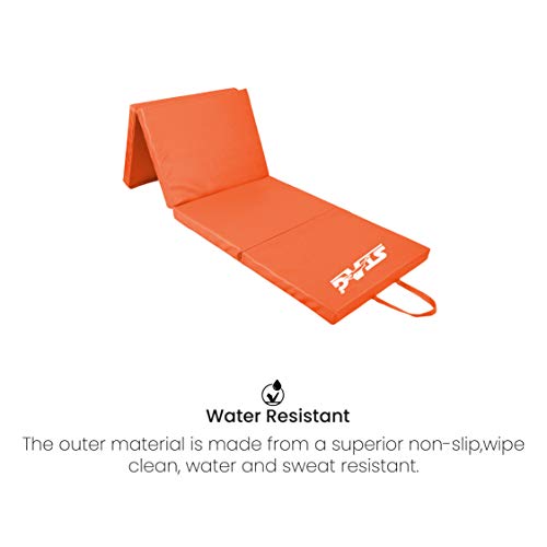 Image of STAG Multi-Purpose Foldable Fitness MAT 180 CM X 60 CM X 30 MM | Use as Tumbling mat, Gymnastics mat, Crash pad | Thick Foam | for Both Men and Women