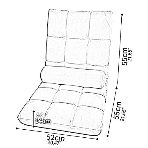 Chaise de sol réglable verte avec coussin de taille amovible