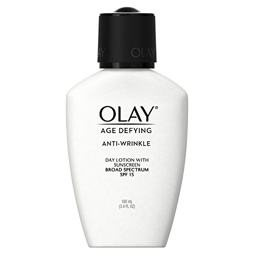 Face Moisturizer by Olay Age Defying, Anti-Wrinkle Day Lotion with Sunscreen, Broad Spectrum , SPF 15, 3.4 Oz. (Pack of 2) Packaging may Vary