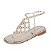 Chaussures de plage Bohemian Girls Casual Flat Sandals style femmes Pearl sandales pour femmes Chaussure Talon Été