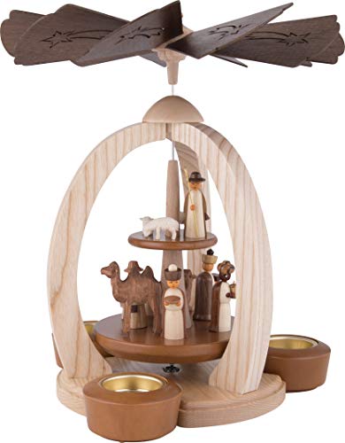 Erzgebirge-Palast 2-Tier Pyramid Nativity - Exclusive - 28 cm / 11 inch