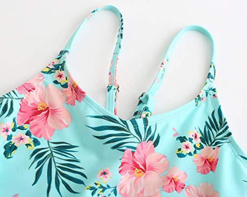 Image of Girls One Piece Swimsuits Hawaiian Ruffle Swimwear Kids Summer Bathing Suit 3-14 Years