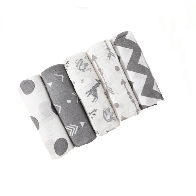 THE WHITE SHOP Babies' Flannel Receiving Blankets, Pack of 5