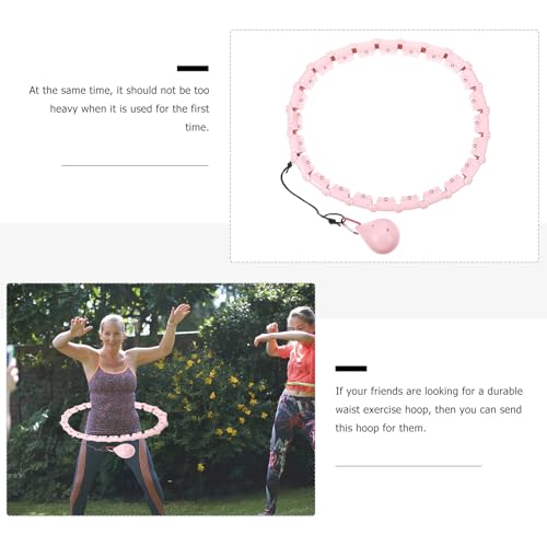 Cerceau de taille intelligent 24 segments rose pour débutants - 5